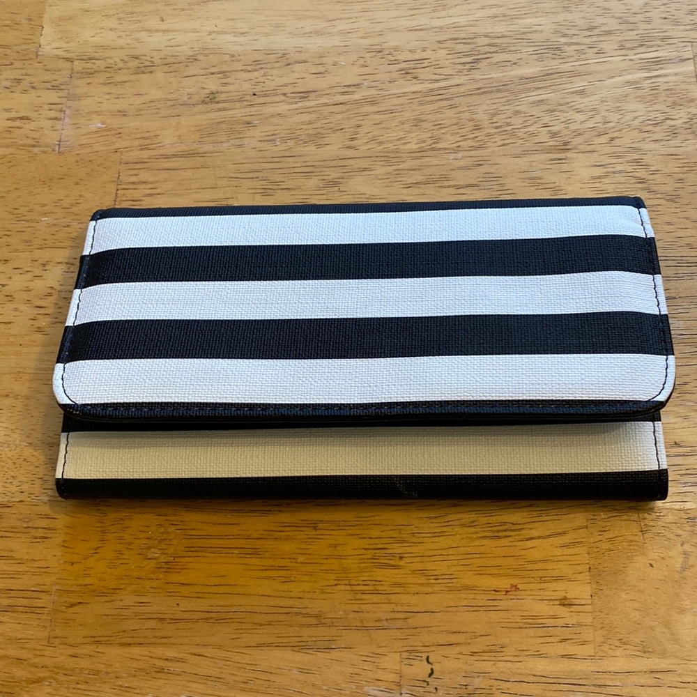 New Kut from the Cloth black/white striped wallet